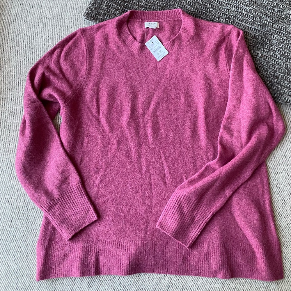 J Crew Factory Extra Soft Sweater - Candy Pink | Size XL
